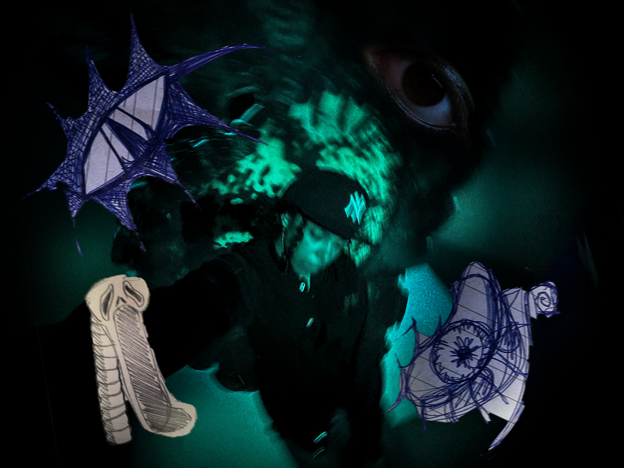 worm blue